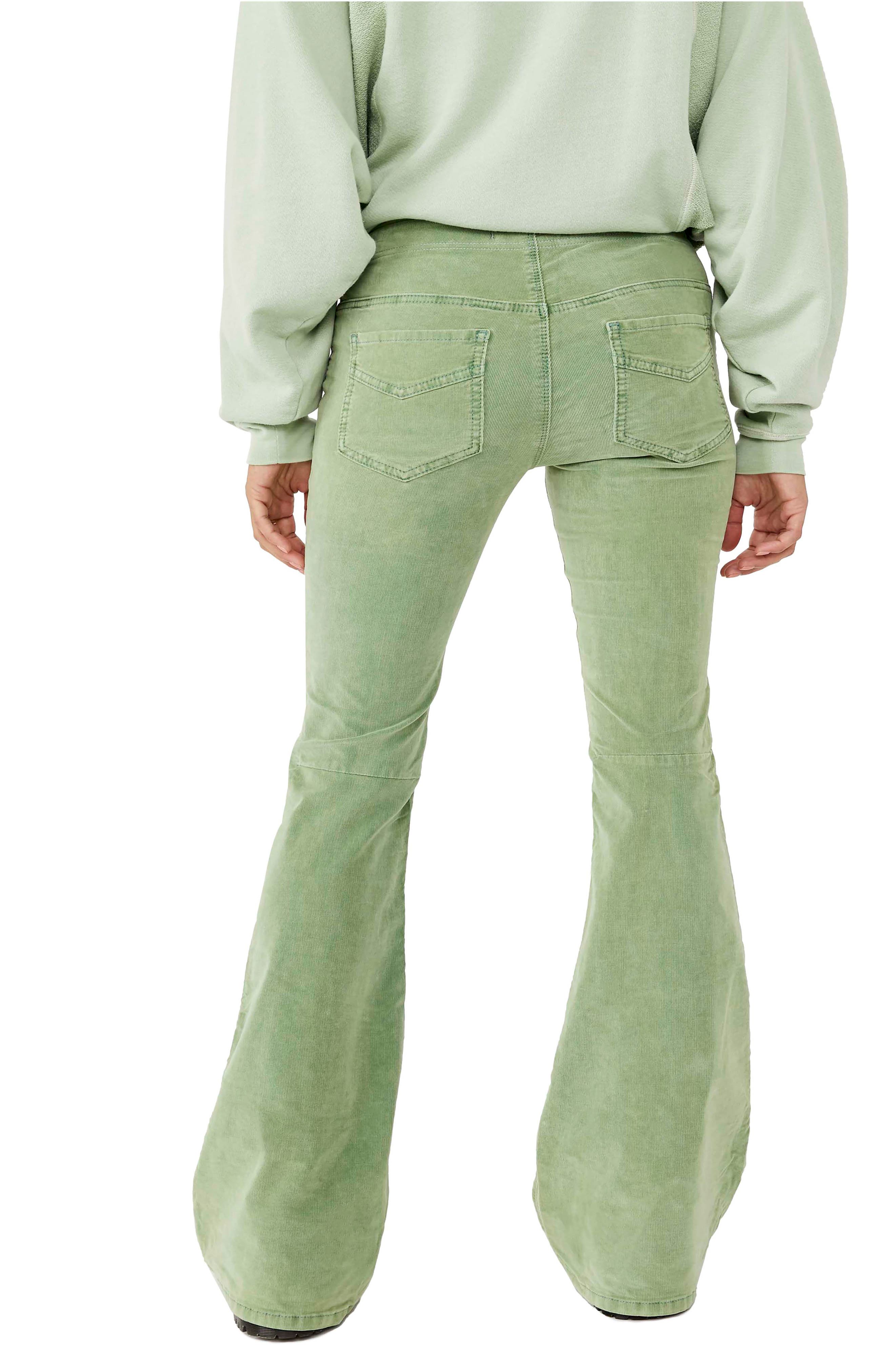 Pull-On Flare Corduroy Pants 