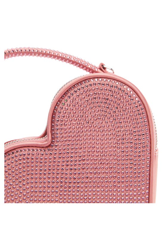 Shop Mango Crystal Heart Shoulder Bag In Pink