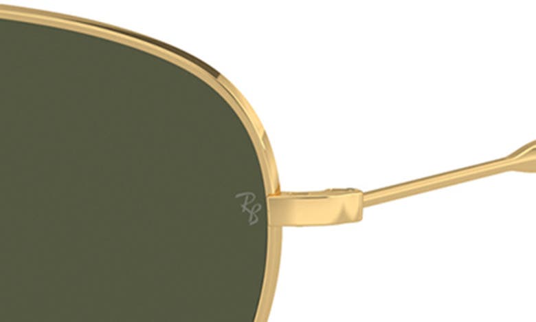 Ray Ban Bain Bridge 60mm Pillow Aviator Sunglasses In Gold Flash