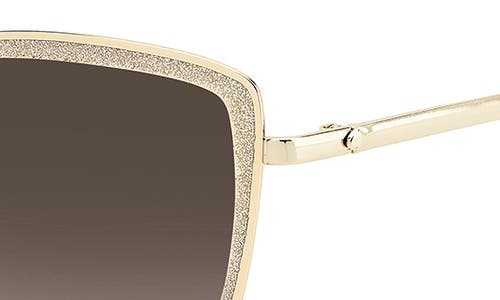 Shop Kate Spade New York Staci 56mm Gradient Cat Eye Sunglasses In Gold/brown Gradient