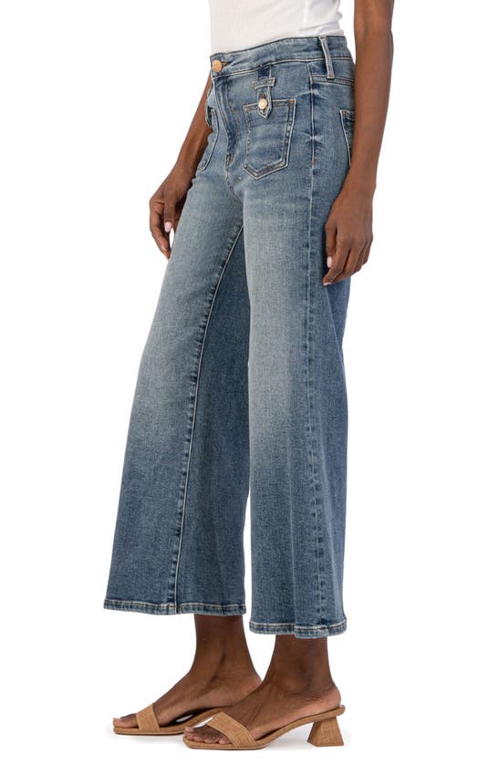 Shop Kut From The Kloth High Waist Crop Wide Leg Jeans In Advised