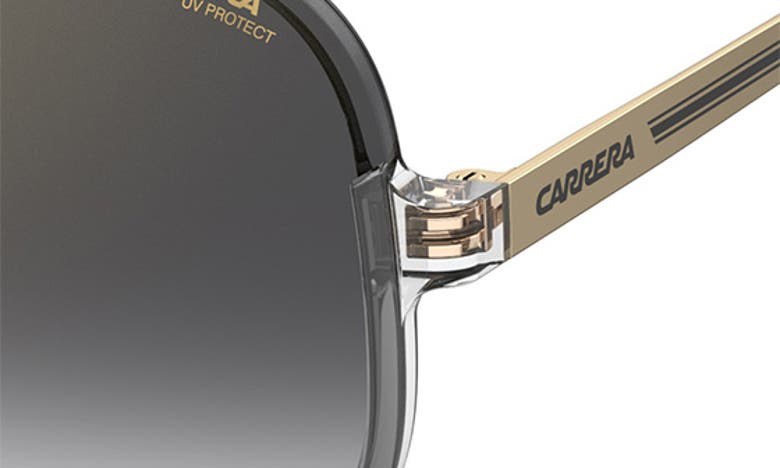 Shop Carrera Eyewear 64mm Oversize Aviator Sunglasses In Grey/ Gray