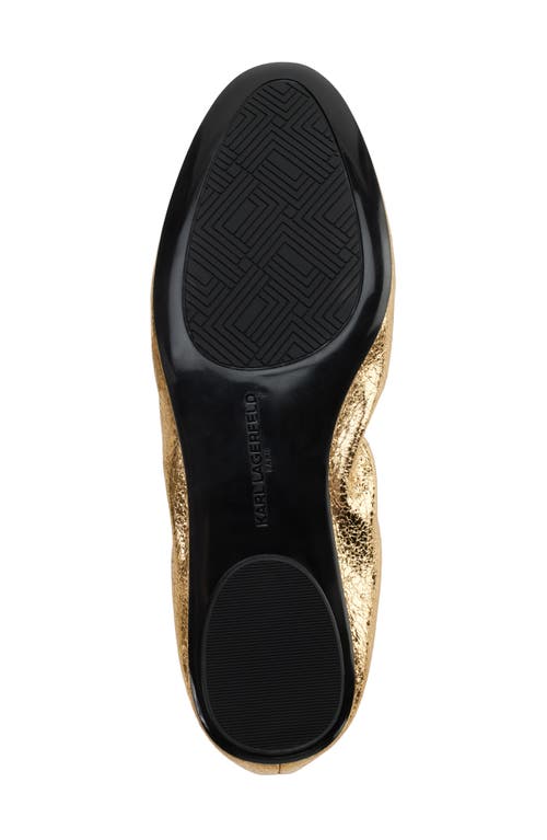 KARL LAGERFELD KARL LAGERFELD PARIS VELMA METALLIC BALLET FLAT 