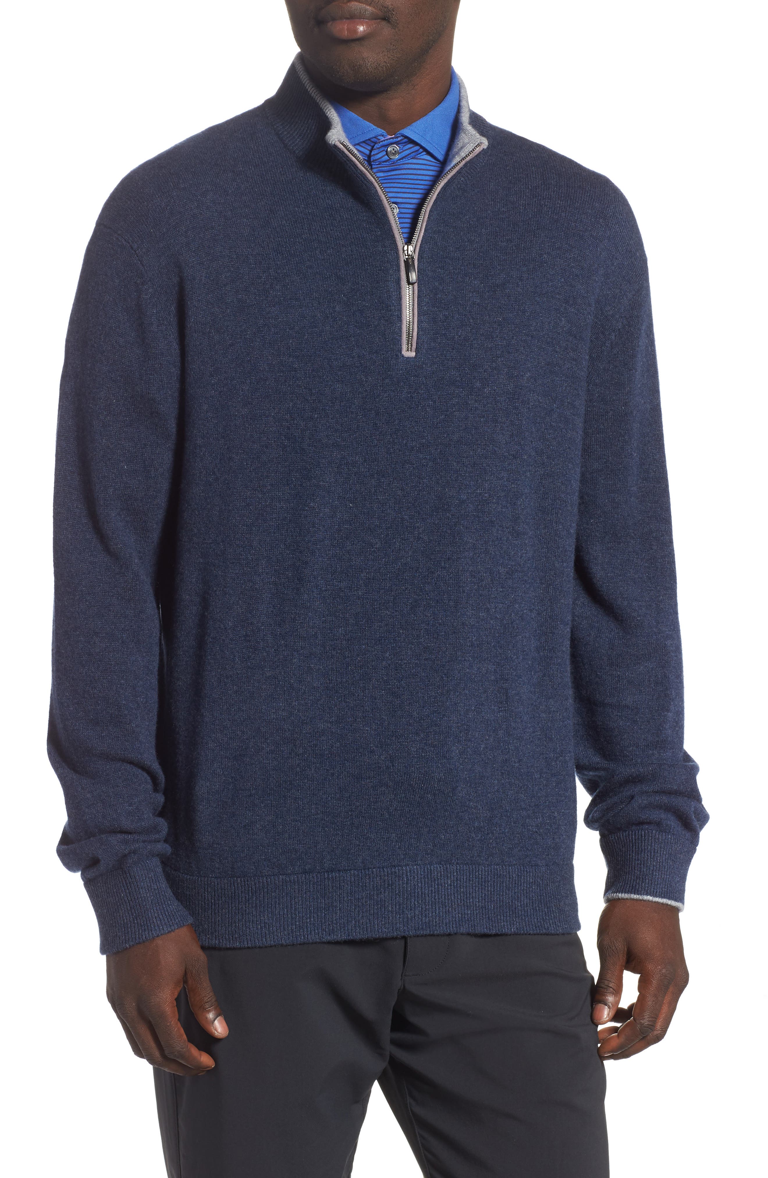 Greyson Sebonack Quarter Zip Wool & Cashmere Sweater Nordstrom