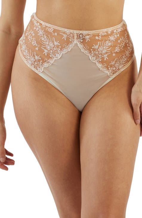 Blush Astrid Brief Panty With White Lace