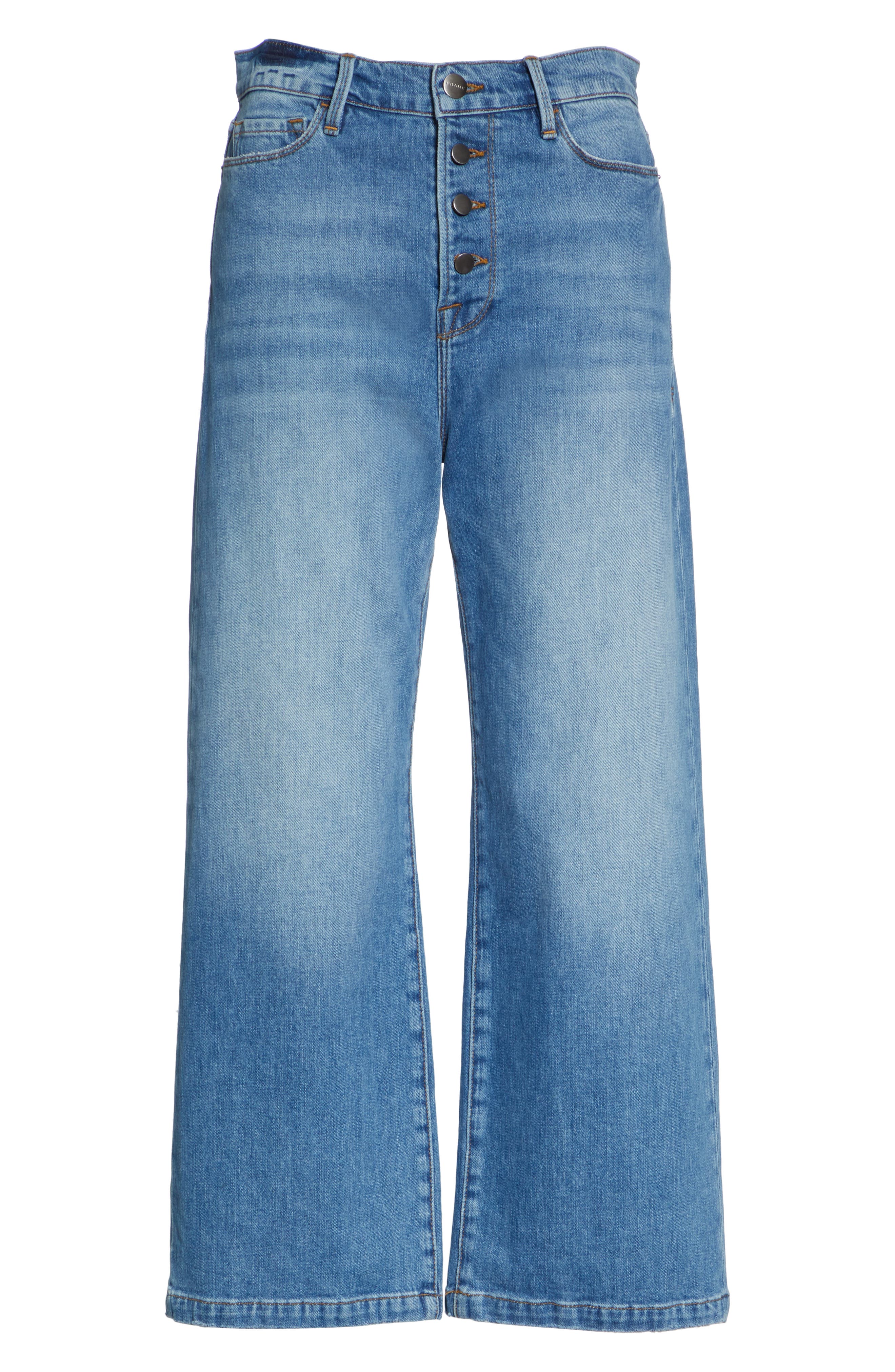 FRAME | Ali Button Fly Crop Wide Leg Jeans | Nordstrom Rack
