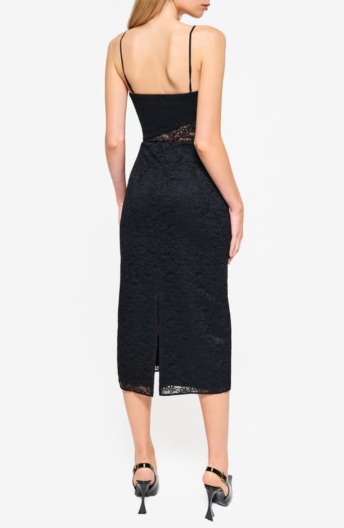 Shop Cami Nyc Marseille Lace Sheath Midi Dress In Black