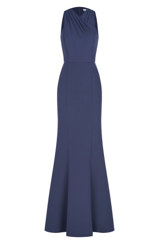 Kay Unger Talia Mermaid Gown In Prussian Blue | ModeSens