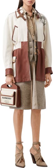 Burberry Mini Logo Canvas & Leather Pocket Bag
