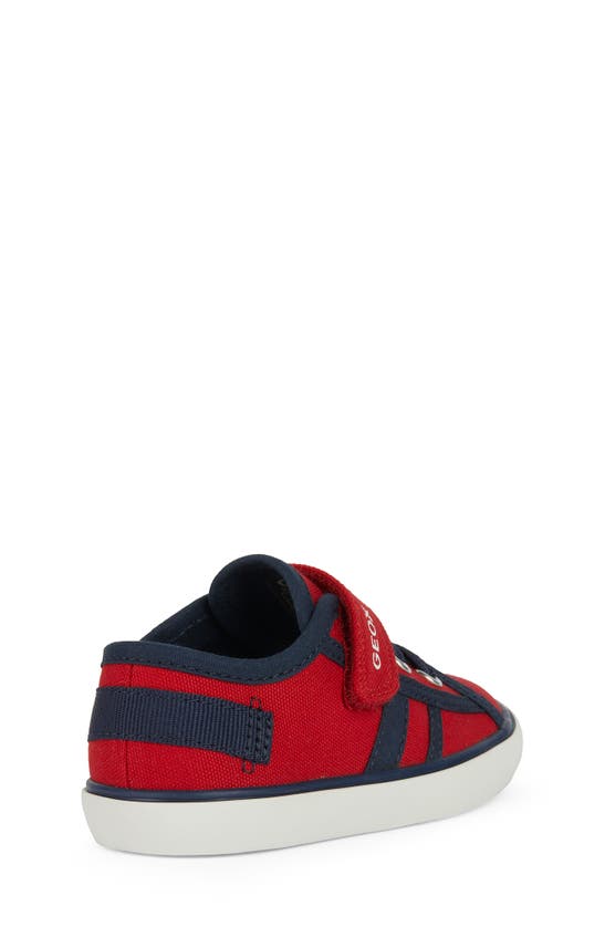 Shop Geox Kids' Gisli Sneaker In Red/ Navy