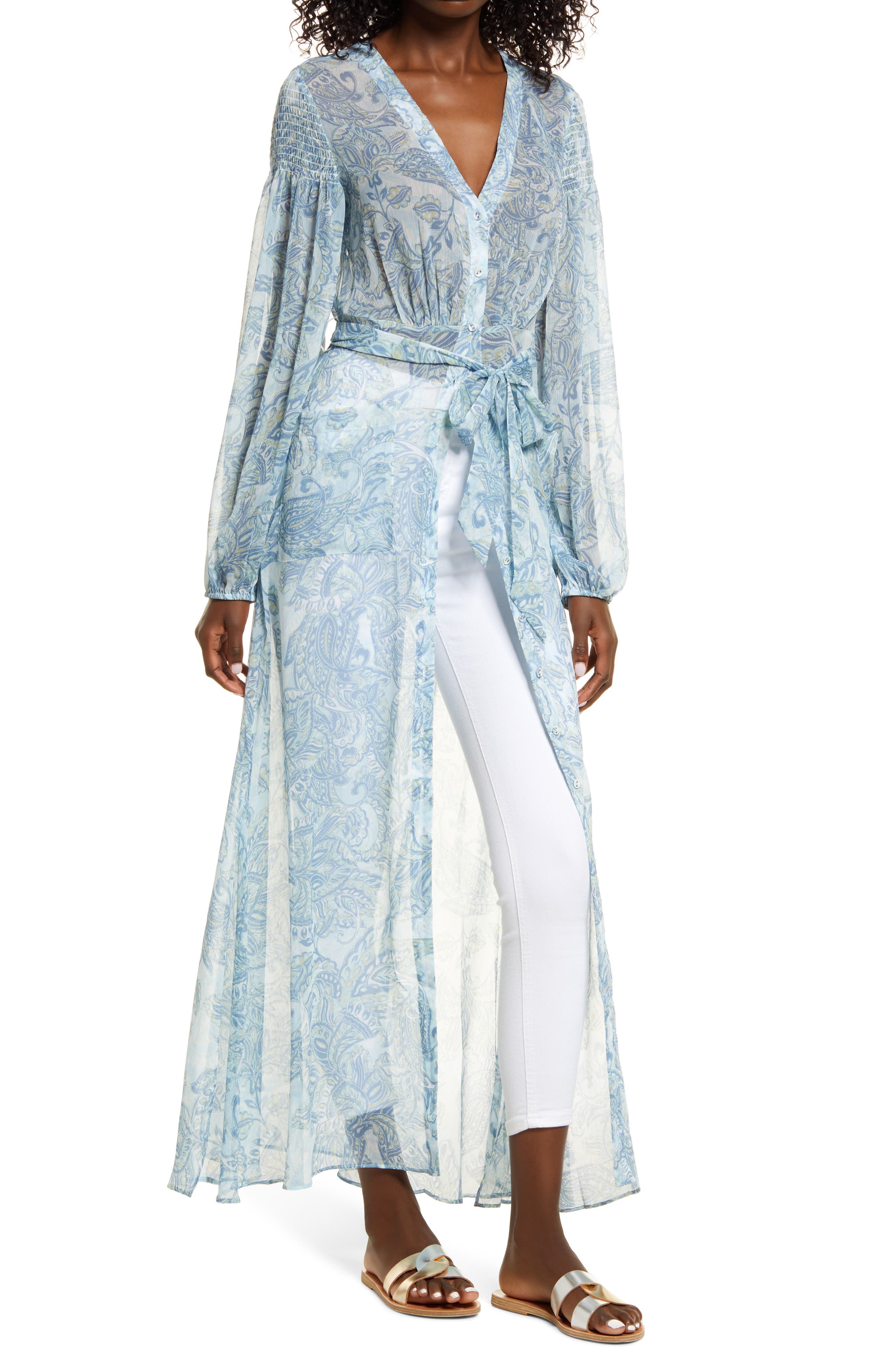 Guess Bre Long Sleeve Maxi Dress In 