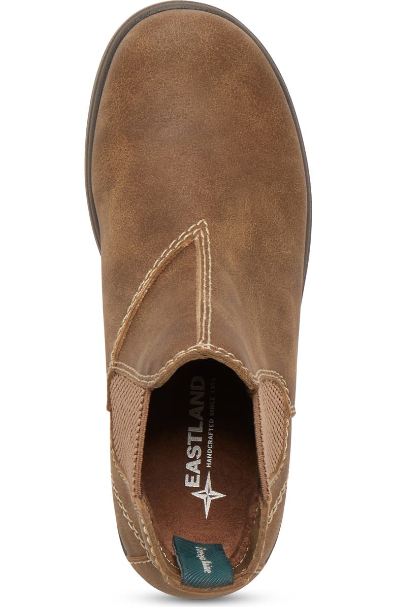 Eastland Baja Faux Shearling Lined Chelsea Boot, Alternate, color, Dark Brown