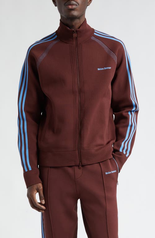 x Wales Bonner 3-Stripes Recycled Polyester Track Jacket in Mystery Brown