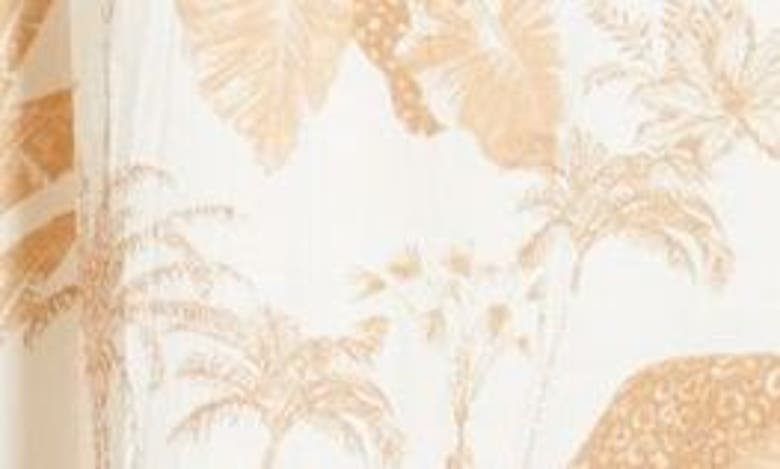 Shop Anne Klein Floral Print One Shoulder Two-piece Dress In Egret/ Desert Tan Multi