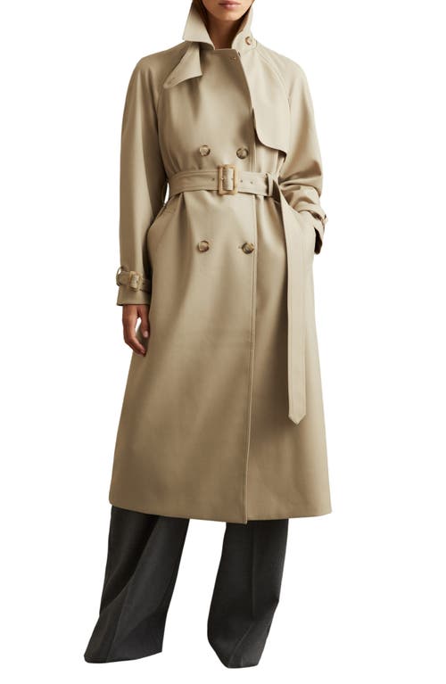 Shop Reiss Darcie Trench Coat In Khaki