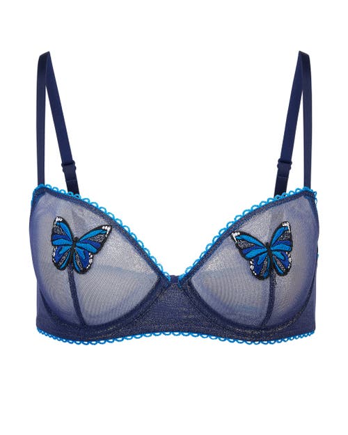 Adore Me Alyshia Unlined Demi Bra In Animal Blue