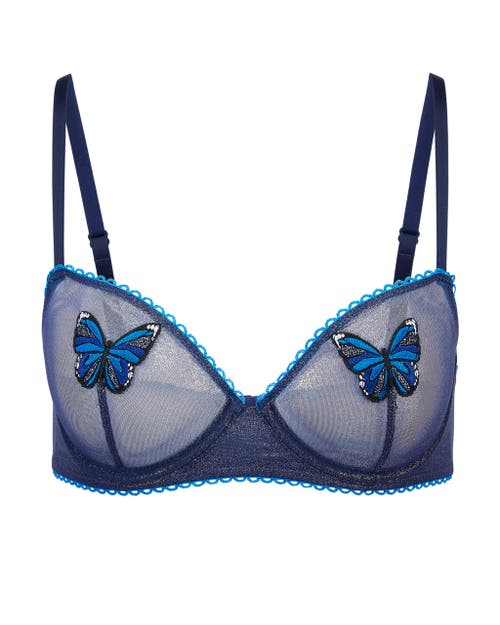 Shop Adore Me Alyshia Unlined Demi Bra In Animal Blue