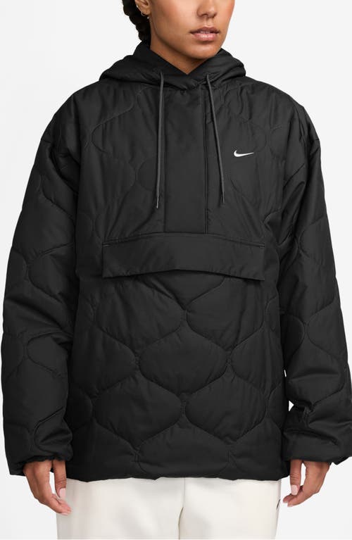 Nike Sportswear Essential Water Repellent Quilted Anorak In Brown