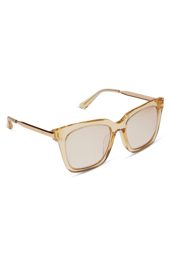 Shop Diff Bella 54mm Gradient Square Sunglasses In Honey Crystal Flash