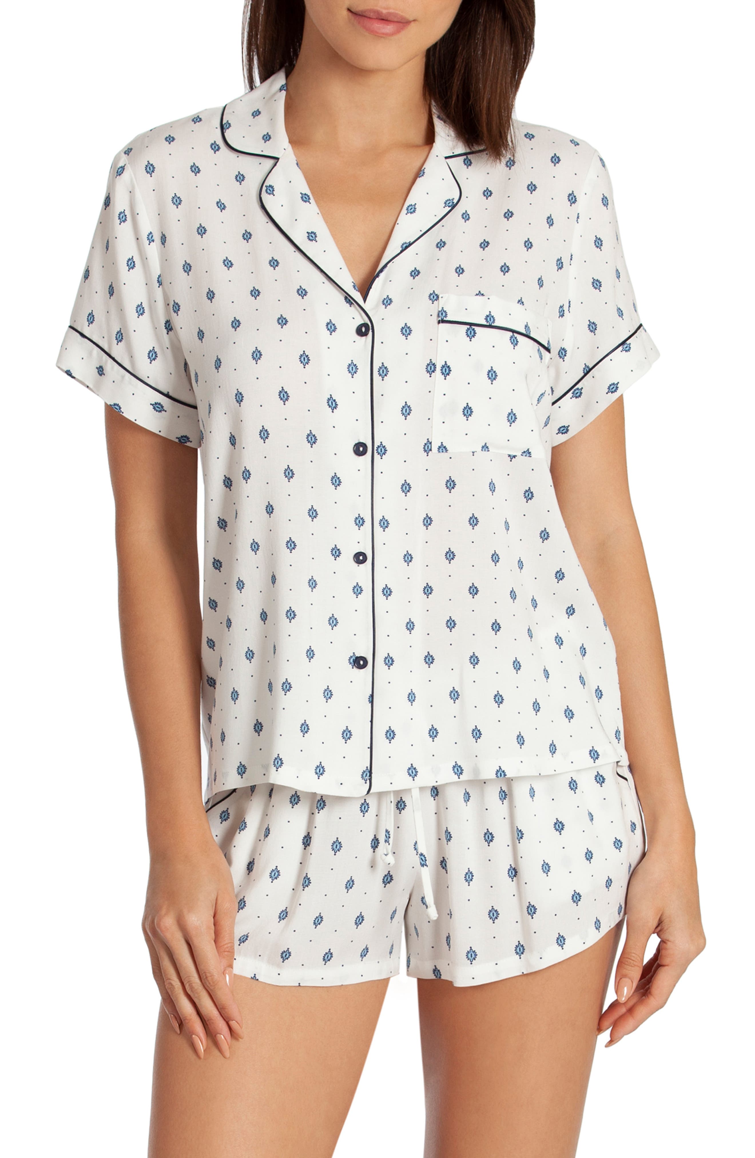 In Bloom By Jonquil Satin Short Pajamas, Ivory