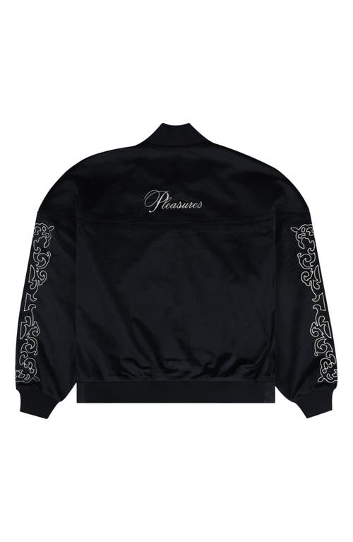 Pleasures Unquote Velour Track Jacket In Black
