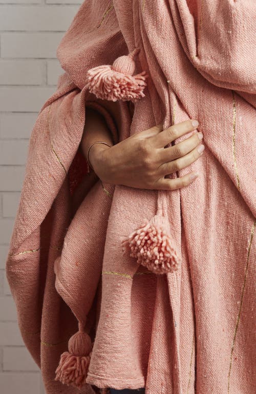 Verve Culture Moroccan Cotton Blanket In Pink