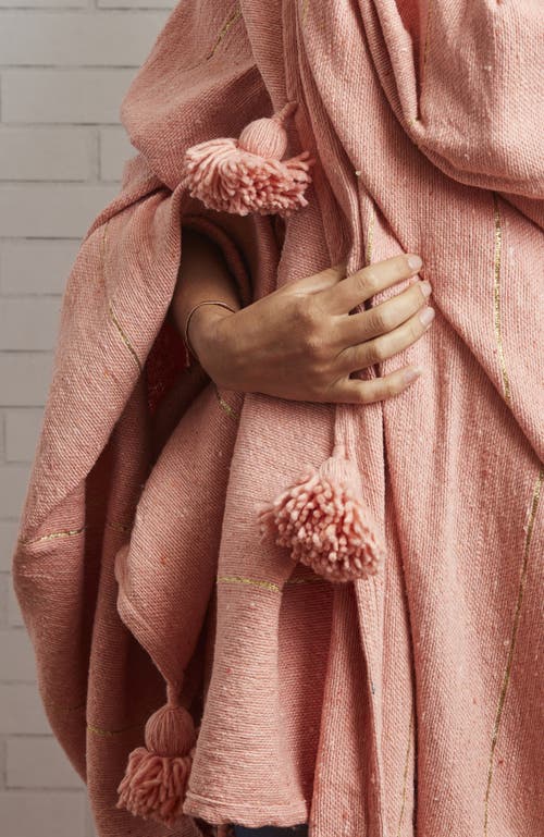 Shop Verve Culture Moroccan Cotton Blanket In Pink