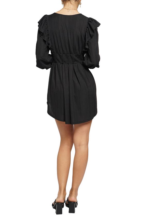 Shop Know One Cares Ruffled Fit & Flare Dress In Black
