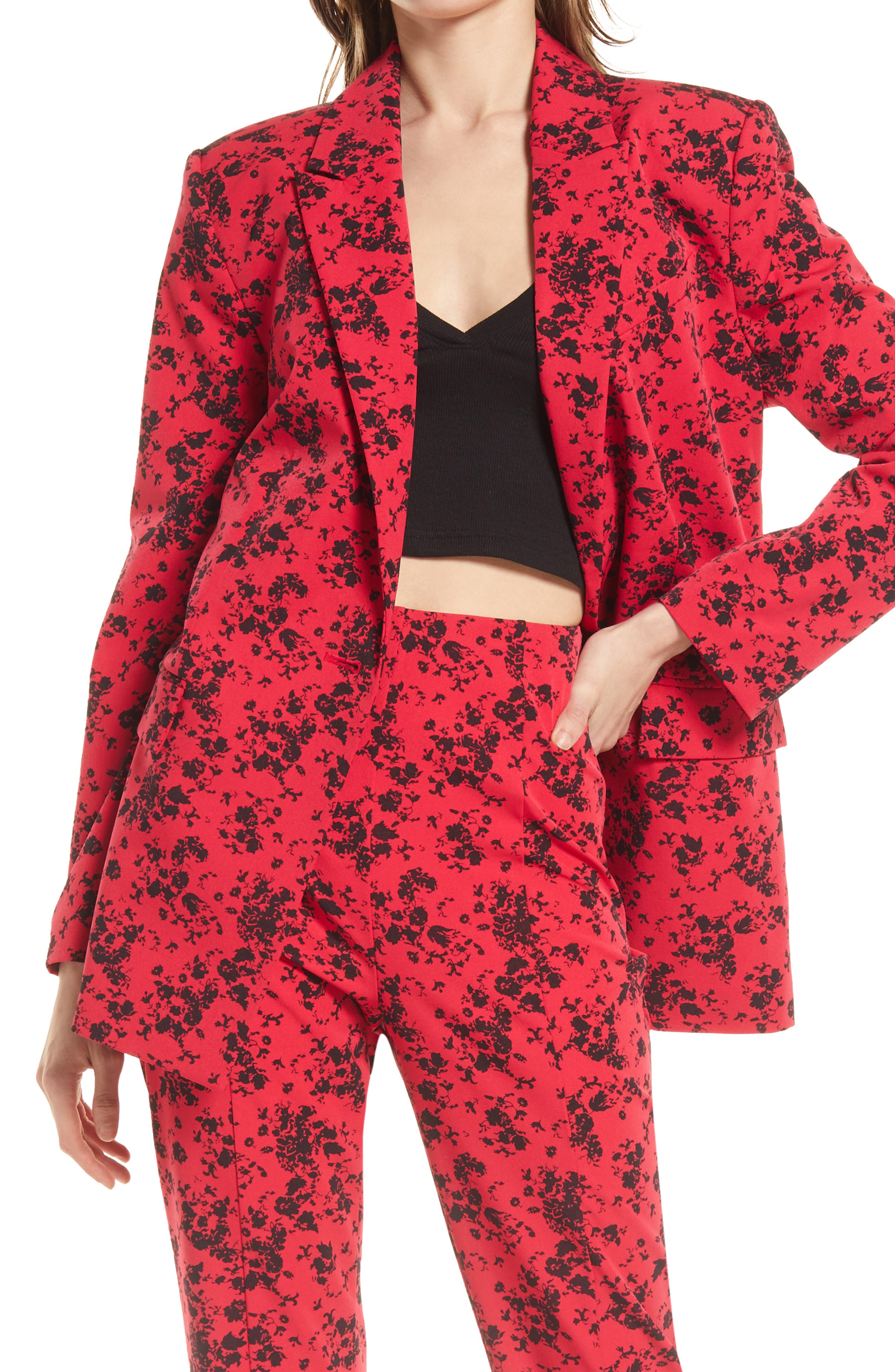 plus size red blazer jacket