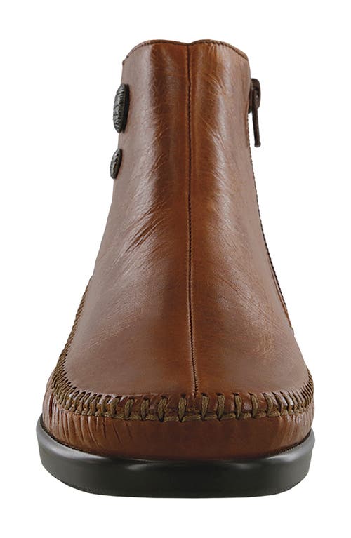 Sas Jade Zip Bootie In Chestnut