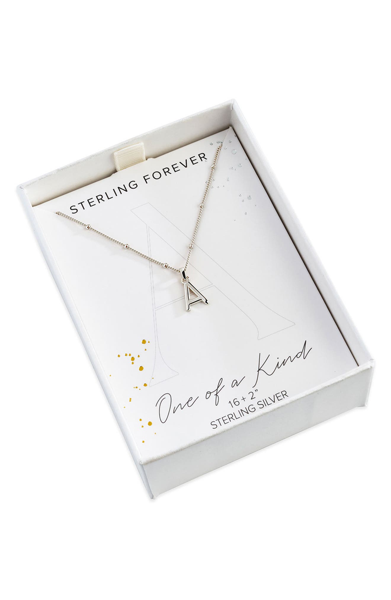 sterling forever silver initial bar necklace