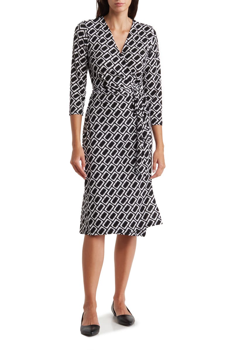 Renee C Geo Print Wrap Dress | Nordstromrack