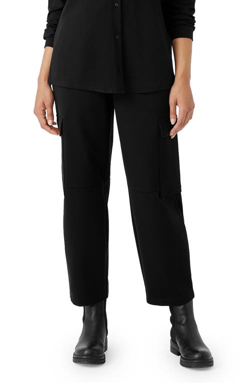 Eileen Fisher Ankle Lantern Cargo Pants Black at Nordstrom,