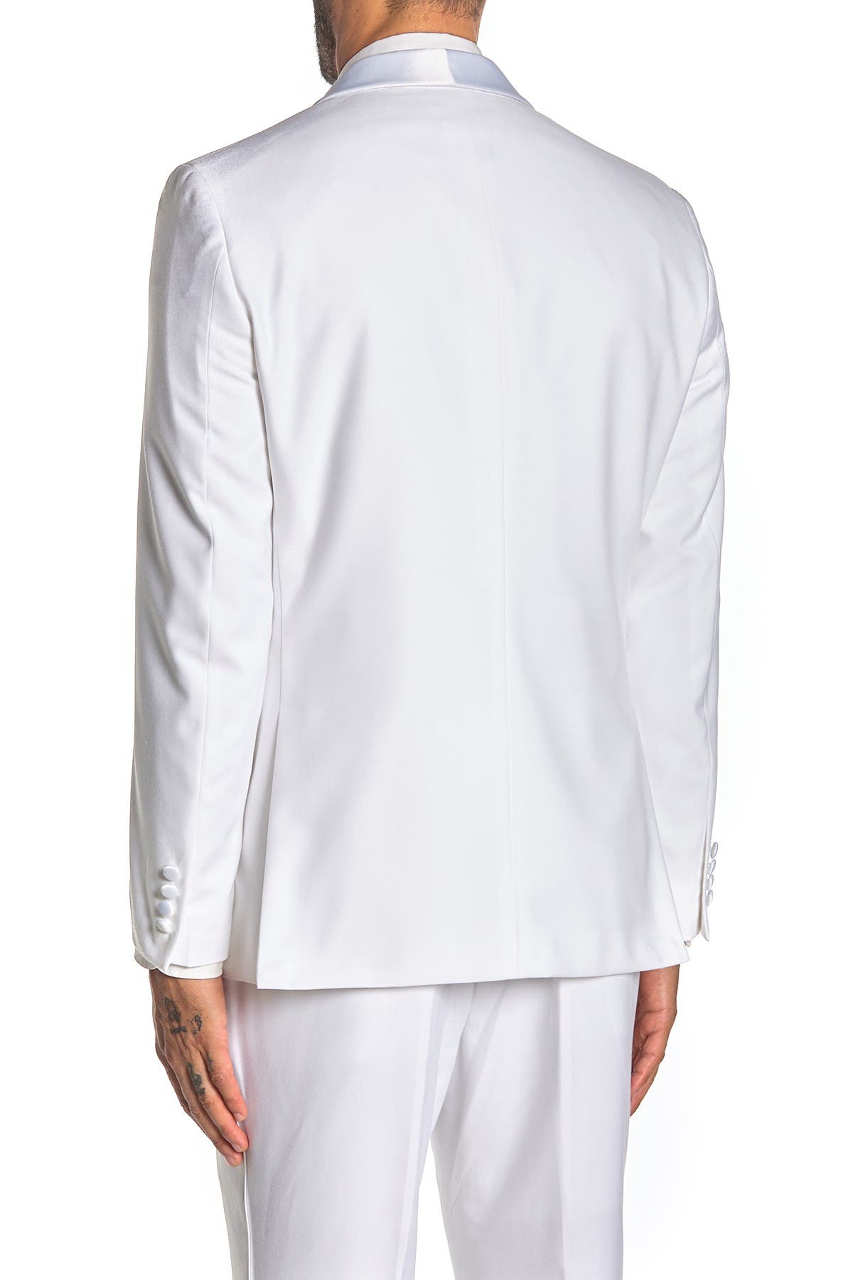 Savile Row Co Slim Fit Coat In Open White