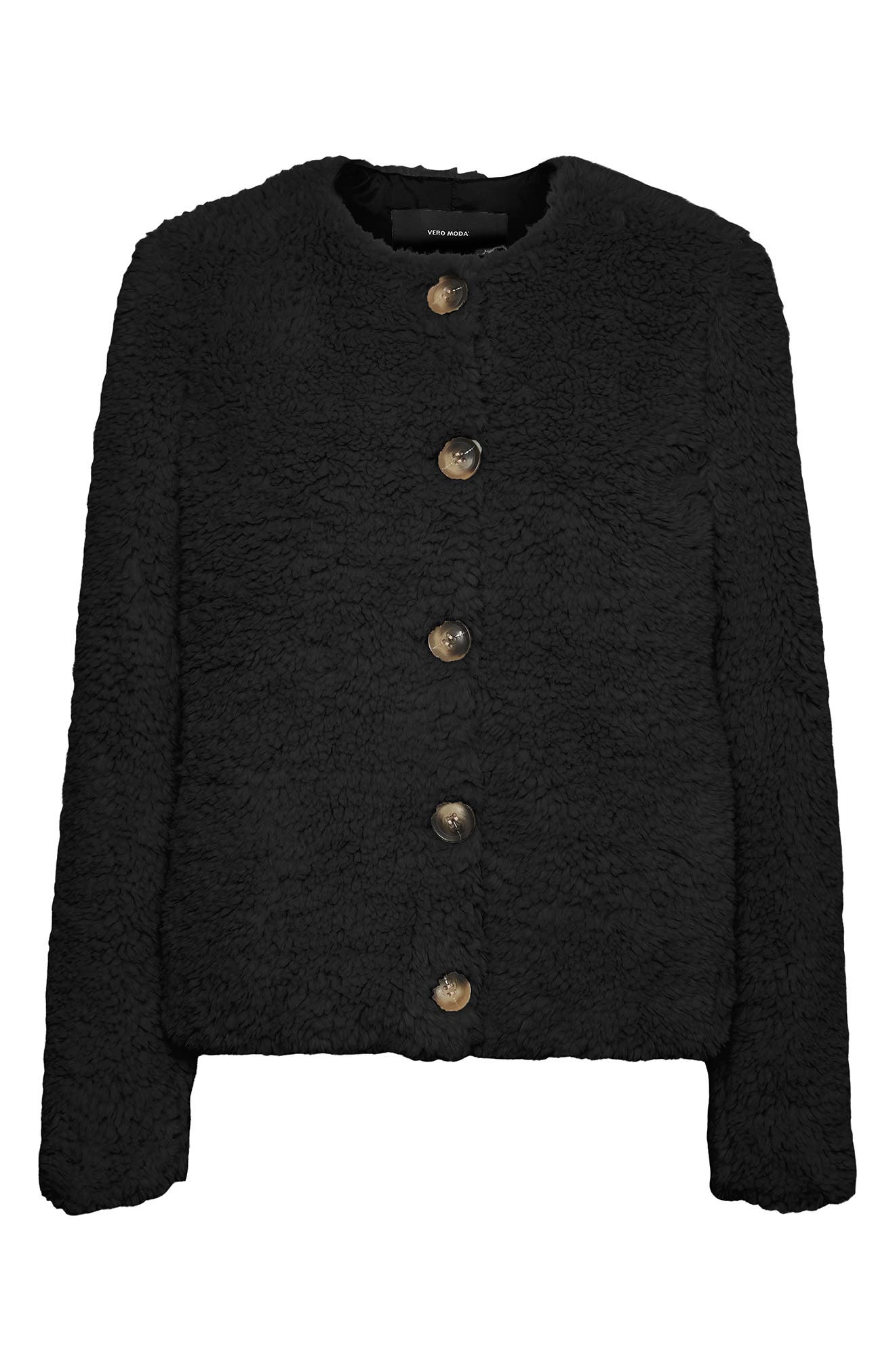 black fur teddy jacket