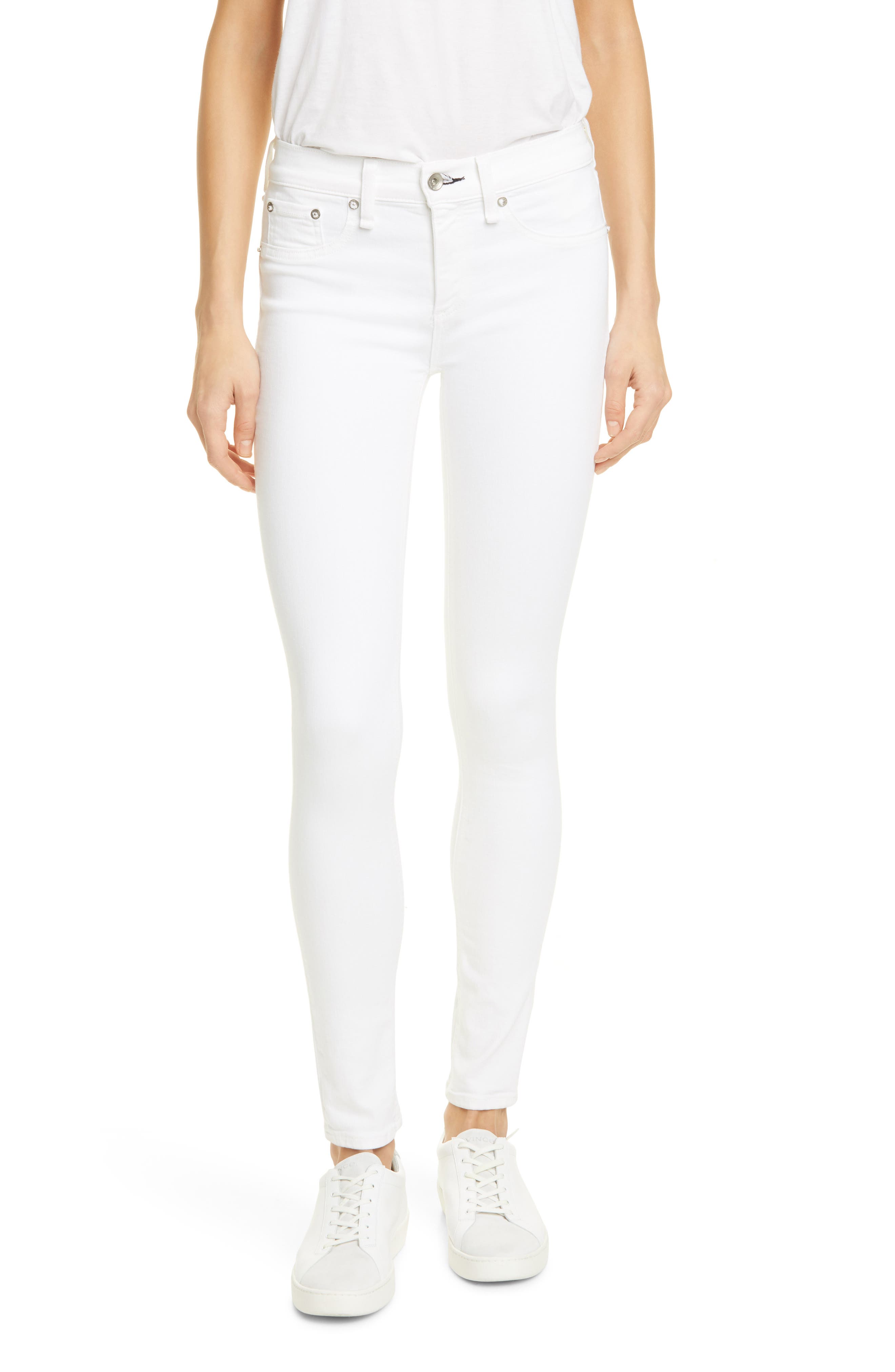Women's Rag & Bone Cate Skinny Jeans,  23 - White