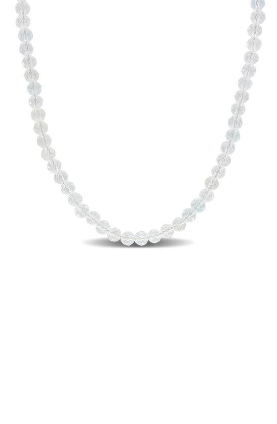 Shop Delmar Fancy Cut Beaded Necklace In White