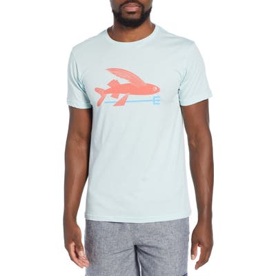 Patagonia Flying Fish Regular Fit Organic Cotton T-Shirt, Blue