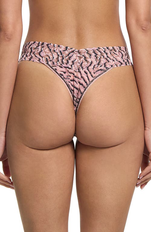 Shop Hanky Panky Print Original Rise Thong In Offbeat Neutral