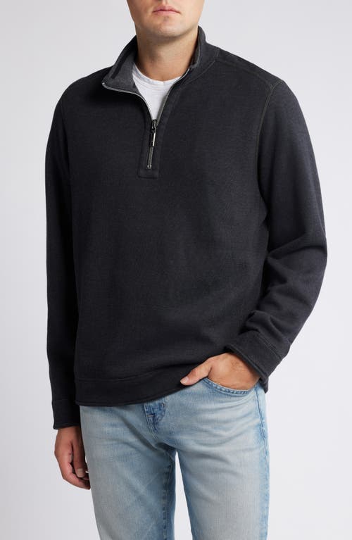 Shop Tommy Bahama New Flip Coast Half Zip Pullover In Black