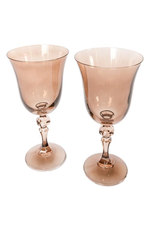 Estelle Colored Glass Set of Regal Goblets in Amber Smoke at Nordstrom