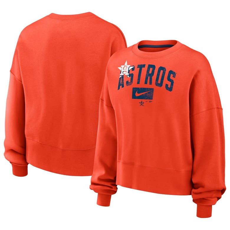 Shop Nike Orange Houston Astros Pullover Sweatshirt