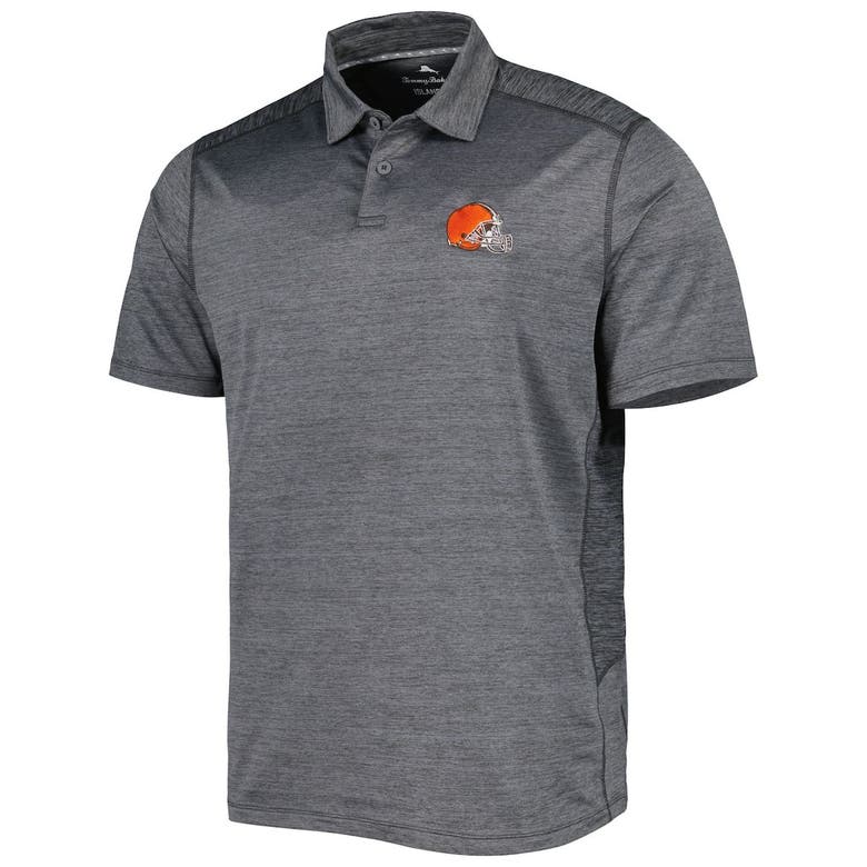 Tommy Bahama Charcoal Cleveland Browns Delray Frond Islandzone Polo ...