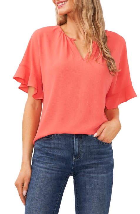 coral blouses for women | Nordstrom