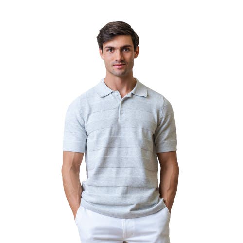 Shop Hope & Henry Mens' Short Sleeve Sweater Polo In Grey