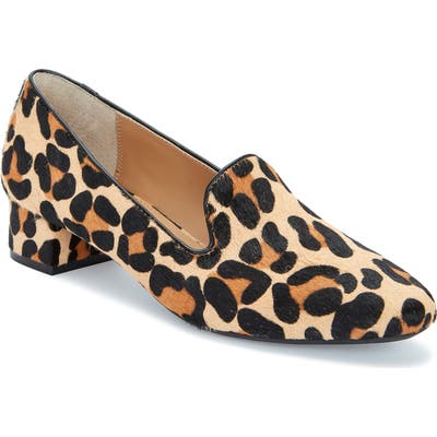 Me Too Gwen Genuine Calf Hair Block Heel Pump- Brown