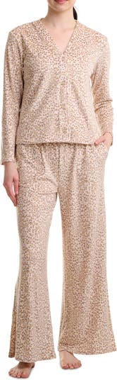 Splendid Long Sleeve Wide Leg Velour Pajamas Nordstrom