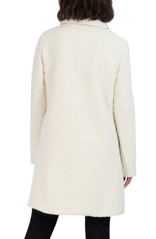 Laundry By Shelli Segal Chunky Knit Coat In Cream
