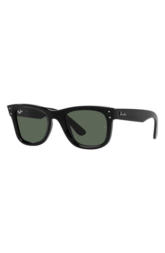 Ray Ban Reverse Wayfarer 53mm Square Sunglasses In Black
