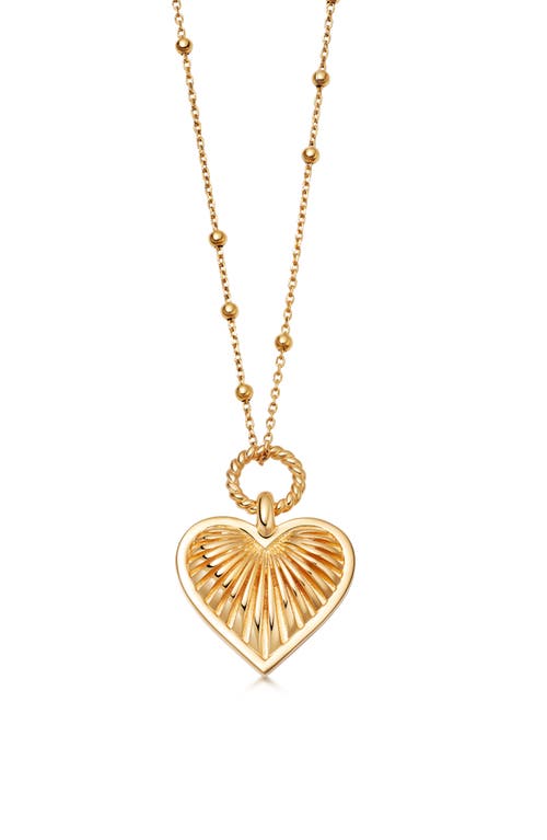 Missoma Valentine's Ridge Heart Pendant Necklace in Gold at Nordstrom